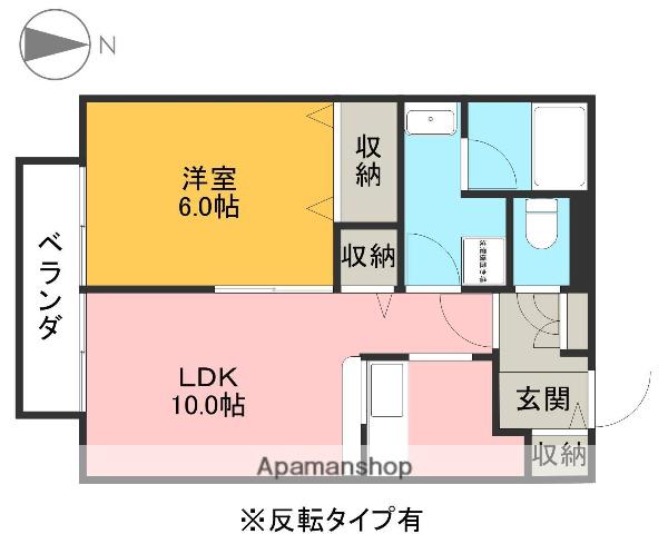 セレコート(1LDK/1階)の間取り写真