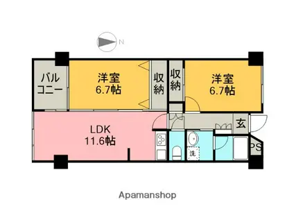 ARKS(2LDK/3階)の間取り写真