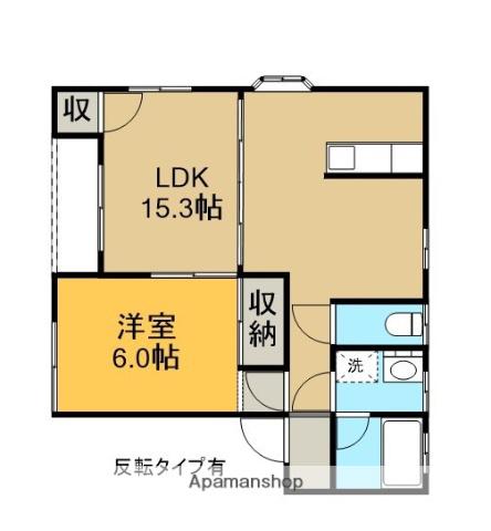ファミールHIKARI(1LDK/2階)の間取り写真