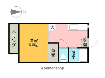 メゾンド松栄(1K/2階)の間取り写真