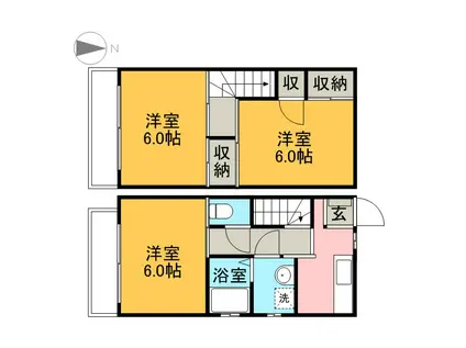 メゾン・ド・アーサⅥ(3K)の間取り写真