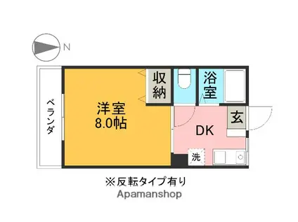 アネックス泉が丘(1DK/1階)の間取り写真