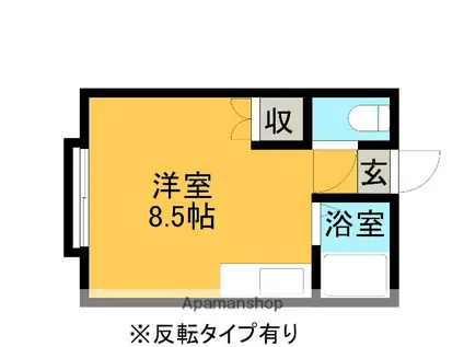 レジデンス高橋(ワンルーム/1階)の間取り写真