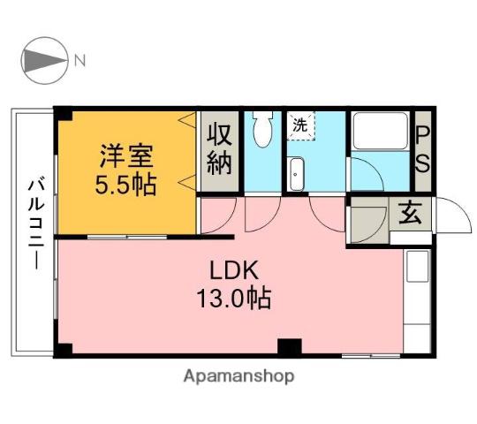 シティパルスギモトⅠ(1LDK/2階)の間取り写真