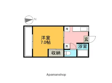 カーサベルノ(1K/2階)の間取り写真