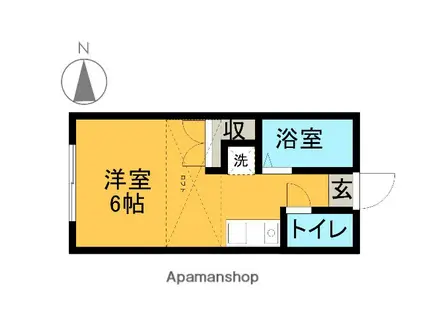 CASA陽東(ワンルーム/2階)の間取り写真