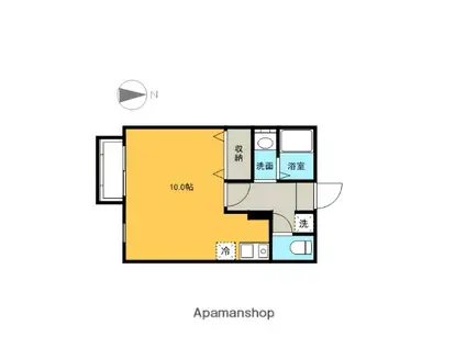 エトワール大曽(1DK/2階)の間取り写真