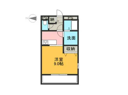 BIZ STAY 宇都宮(ワンルーム/3階)の間取り写真