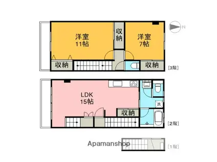 メゾネットアイ(2LDK)の間取り写真