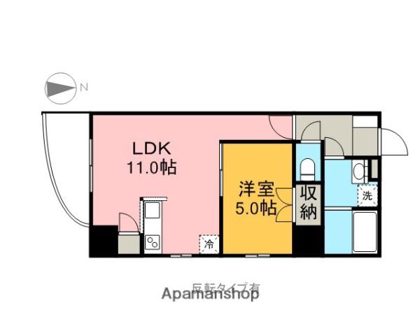 エソール駅前通(1LDK/9階)の間取り写真