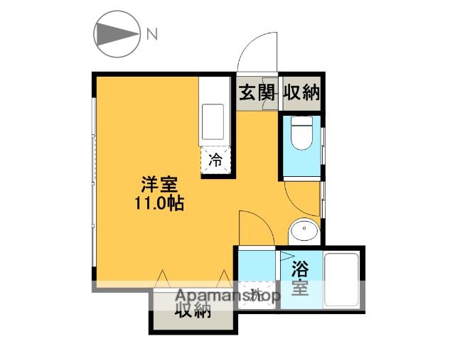 五月荘(ワンルーム/1階)の間取り写真