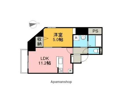 SEA22(1LDK/7階)の間取り写真