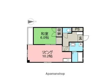 メゾンイール(1LDK/3階)の間取り写真