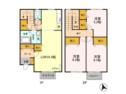 フレックステクノ D(3LDK)の間取り写真