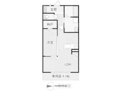 KILELE(1LDK/1階)の間取り写真