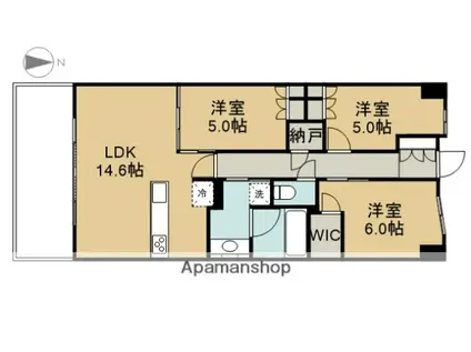 ブランシエラ宇都宮 駅東公園前(3LDK/7階)の間取り写真