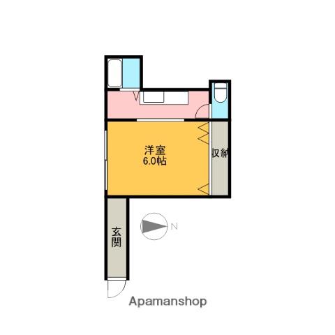 あかつきハイツ(1K/1階)の間取り写真