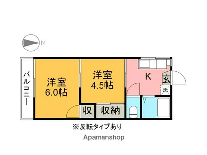 和気ハイツA(2K/2階)の間取り写真