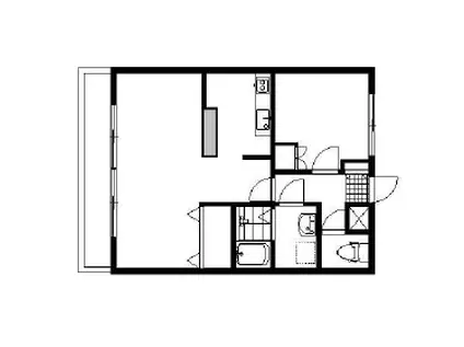 サモードパレスA(1LDK/1階)の間取り写真