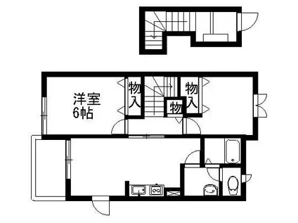 フラワーメゾン(2LDK/2階)の間取り写真