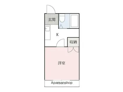 コーラルパレス(1K/2階)の間取り写真