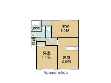 パナレジデンス妙義館(2LDK/1階)の間取り写真