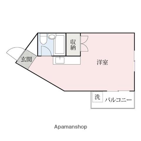 ローゼンハイツ(ワンルーム/1階)の間取り写真