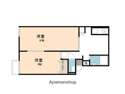 プレジール鹿島A(1LDK/2階)の間取り写真