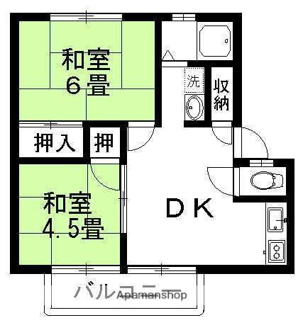 アーバンハイツクリエイト(2DK/2階)の間取り写真