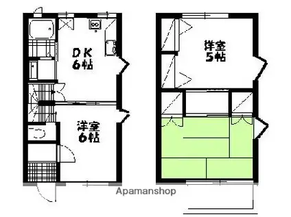 メゾネットヤマグチⅡ(3DK/1階)の間取り写真