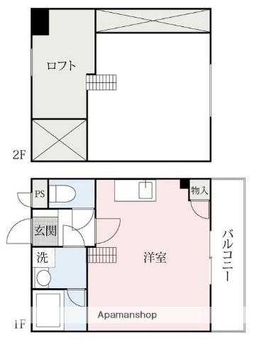 天元アヴァンセ(ワンルーム/2階)の間取り写真