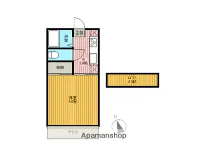 NKハイツNEXT(1K/1階)の間取り写真