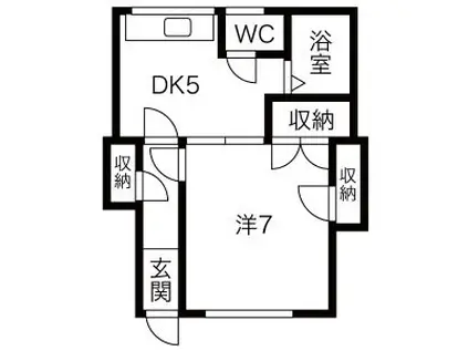 青嵐館I(1DK/1階)の間取り写真