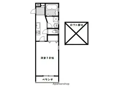 シュパーブSAKURA(1SDK/2階)の間取り写真