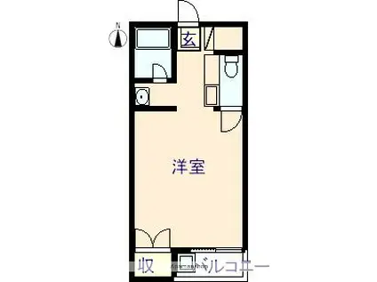 クオリティハイツ稲荷町(1K/3階)の間取り写真