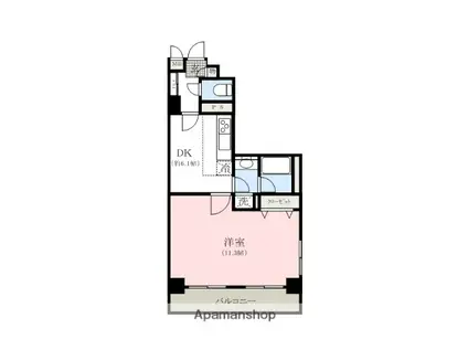 鞘町シティハウス(1DK/10階)の間取り写真