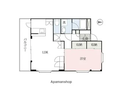 シュヴィレット(1LDK/3階)の間取り写真