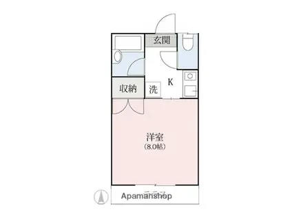 シンフォニー(1K/1階)の間取り写真