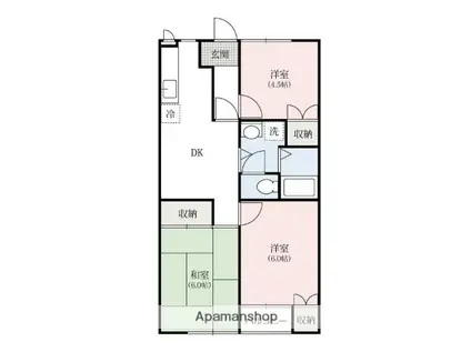 T・アトリオ(3DK/1階)の間取り写真