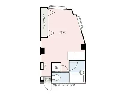 プリーマ美蔵(ワンルーム/1階)の間取り写真