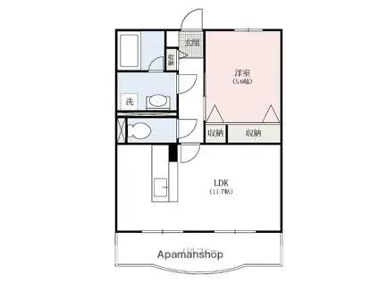 エルシード(1LDK/3階)の間取り写真
