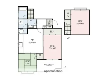 ティーハイム小笠原D(3DK/3階)の間取り写真