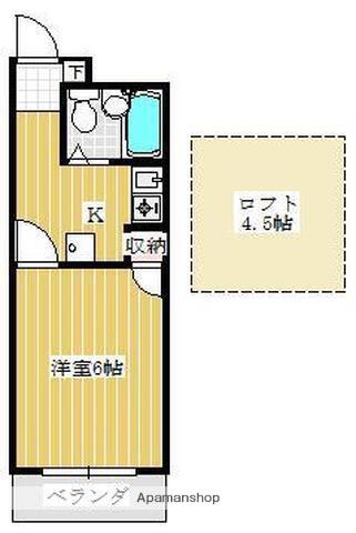 シティーパレス福島(1K/3階)の間取り写真