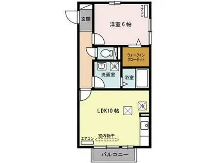 NAGOMI(1LDK/1階)の間取り写真