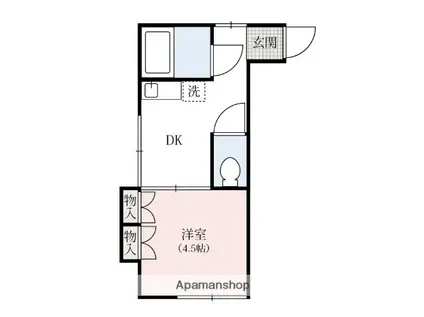 すまいる高経(1DK/2階)の間取り写真