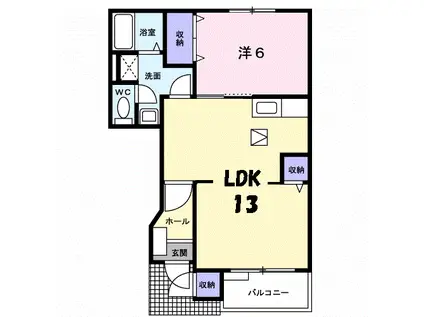 ヴィラ・シャルダン(1LDK/1階)の間取り写真