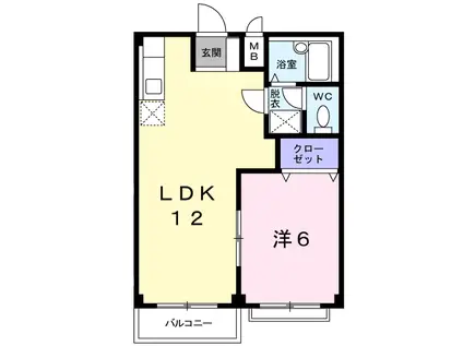 カーサ.サラム(1LDK/1階)の間取り写真