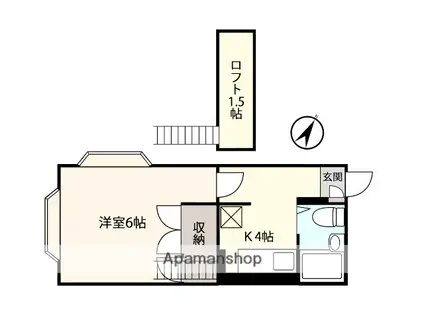 トランビュー沼田A(1K/1階)の間取り写真