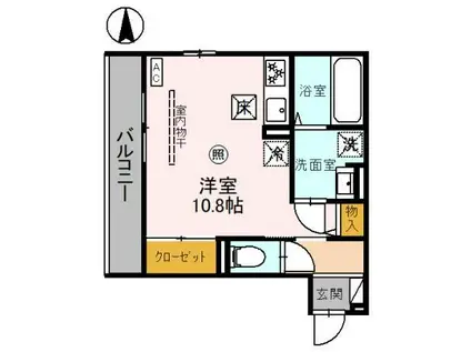 マヌール(ワンルーム/1階)の間取り写真