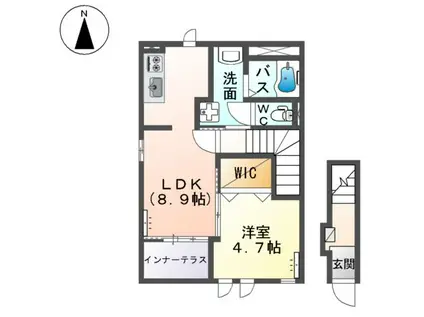 ステラレジーナ(1LDK/2階)の間取り写真